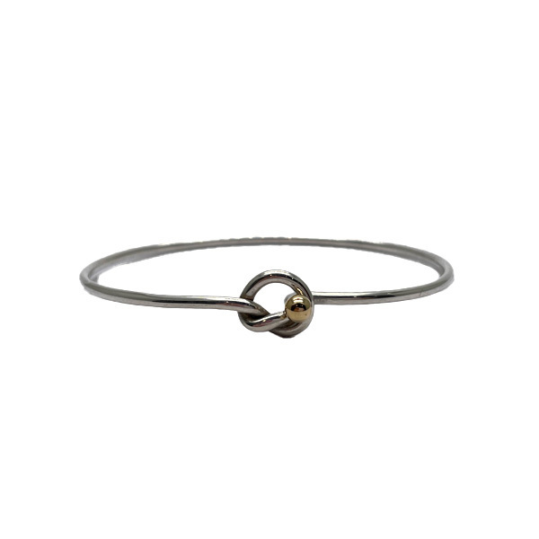 Tiffany Love Knot Bangle Silver Gold 2639$